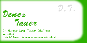 denes tauer business card